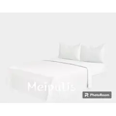 GENERICO - Juego De Sabanas Polar 2 plazas + 2 Fundas De Almohadas Blanco