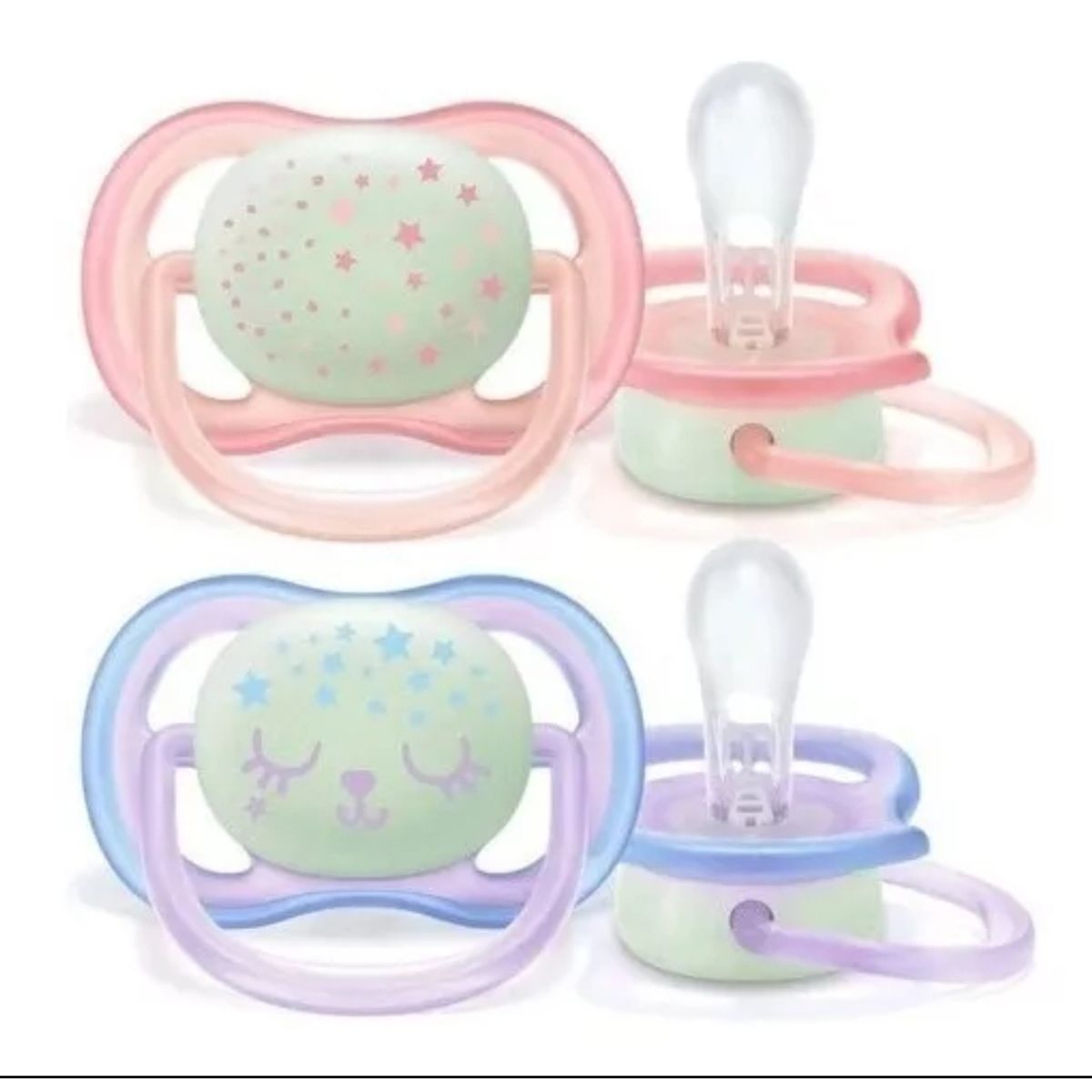 PHILIPS - Philips Avent Chupete Ultra Air  NIGHT 06 meses rosa