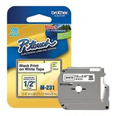 BROTHER - Cinta Rotuladora M-231 - - 12mm x 8m