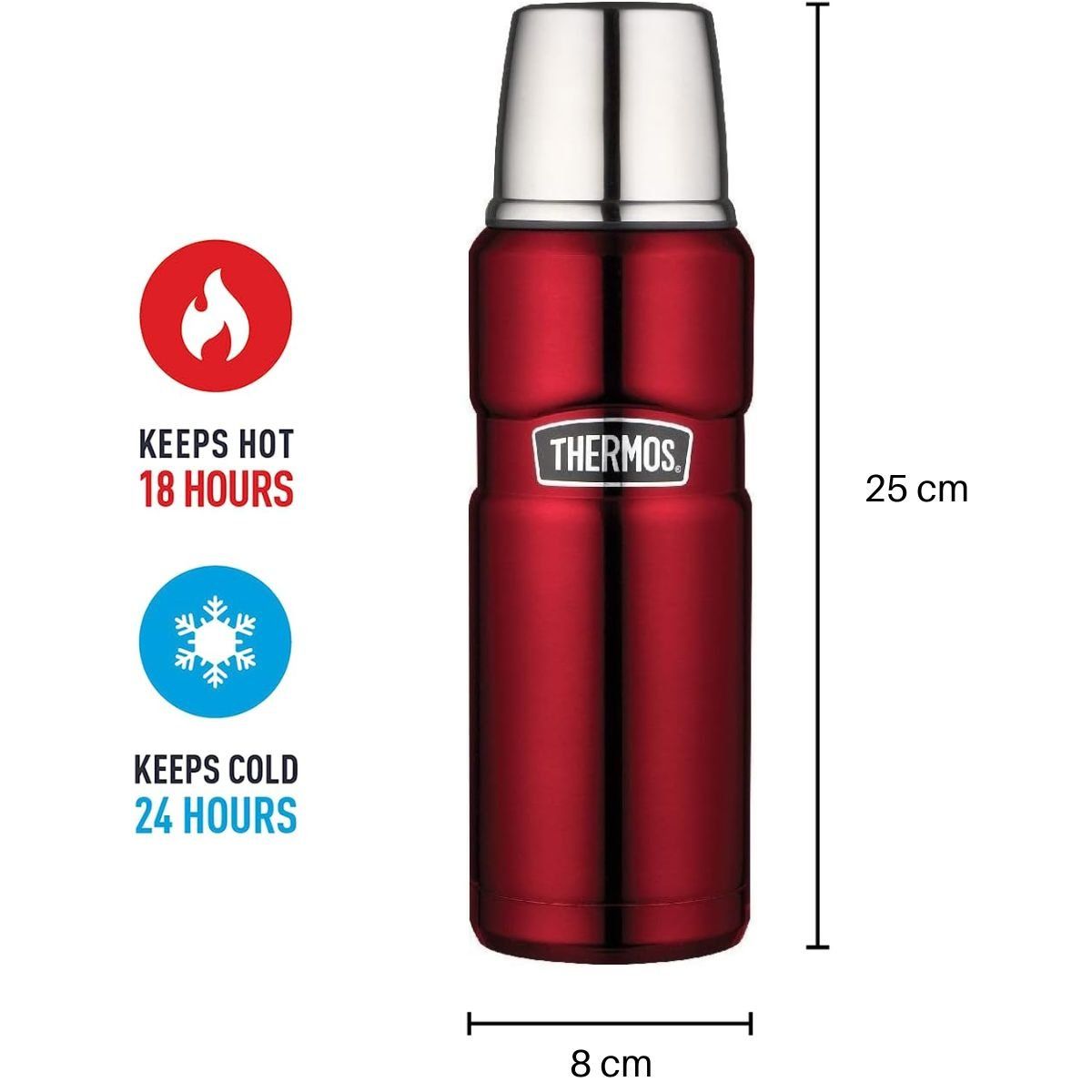 THERMOS - Termo King Acero Inoxidable Rojo 470ml Thermos THERMOS