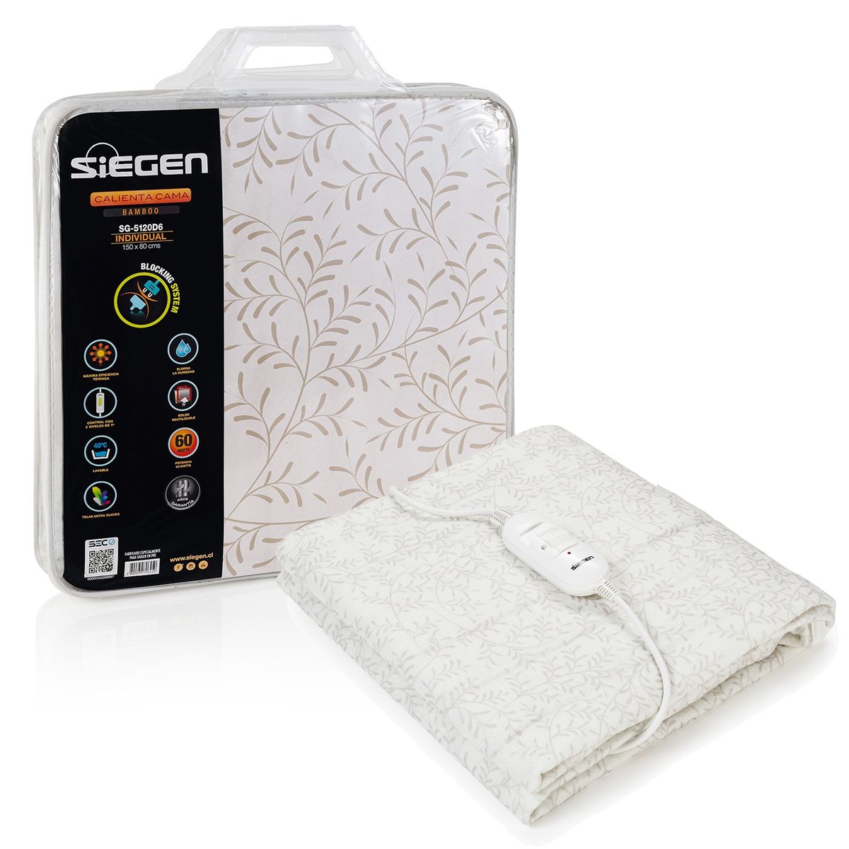 SIEGEN - Calientacama Individual SG-5120D6