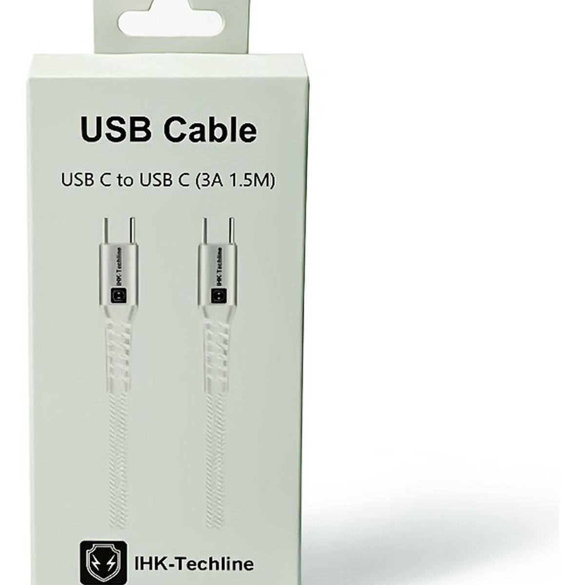 IHK TECHLINE - Cable C-C 1,5metros Carga Rápida Para Android y Iphone 15