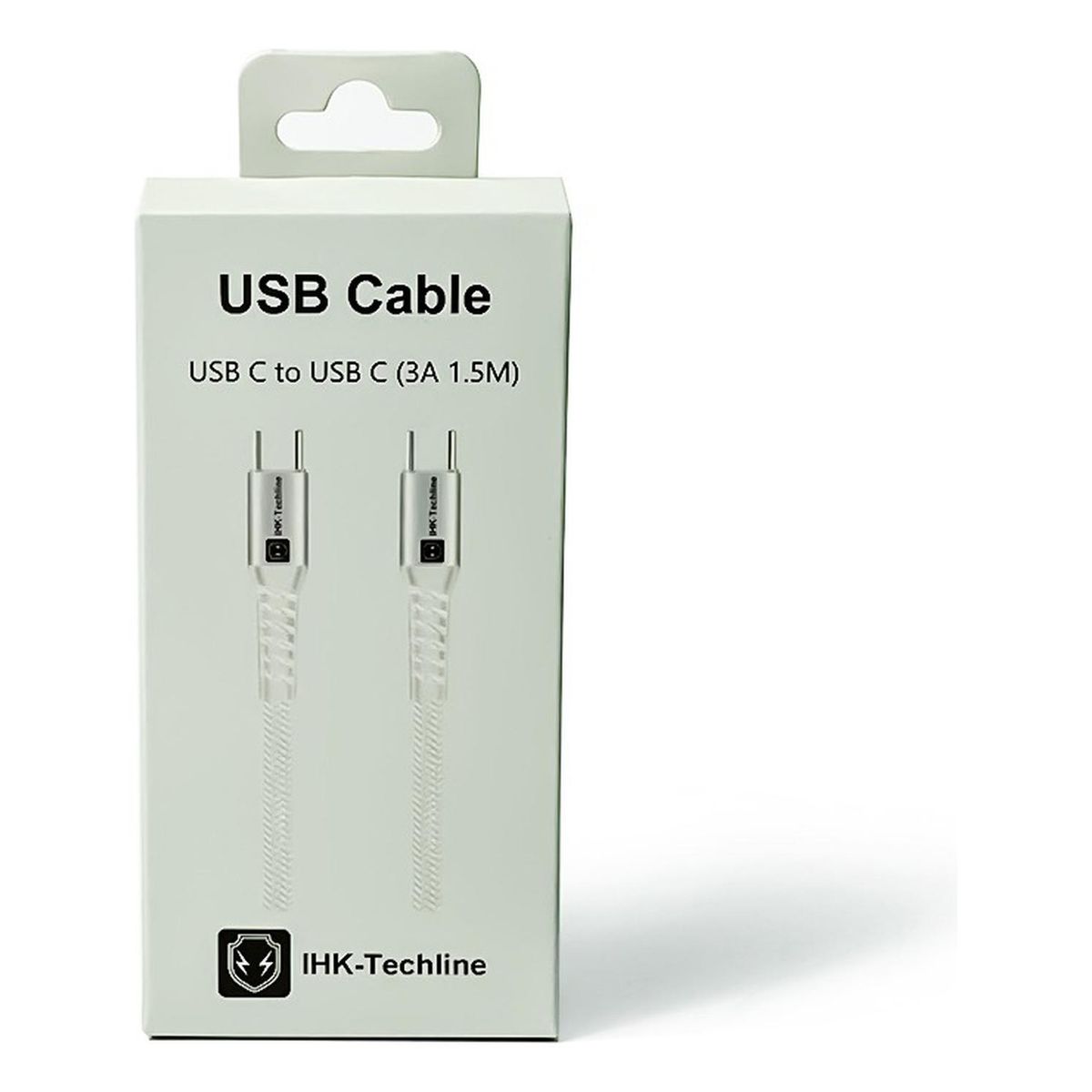 IHK TECHLINE - Cable C-C 1,5metros Carga Rápida Para Android y Iphone 15