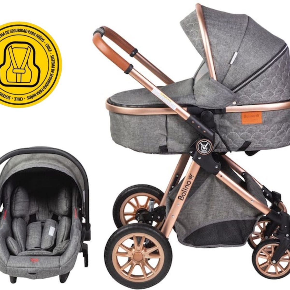 VOYAGE - Coche Travel System Bolina Grey Nuevo