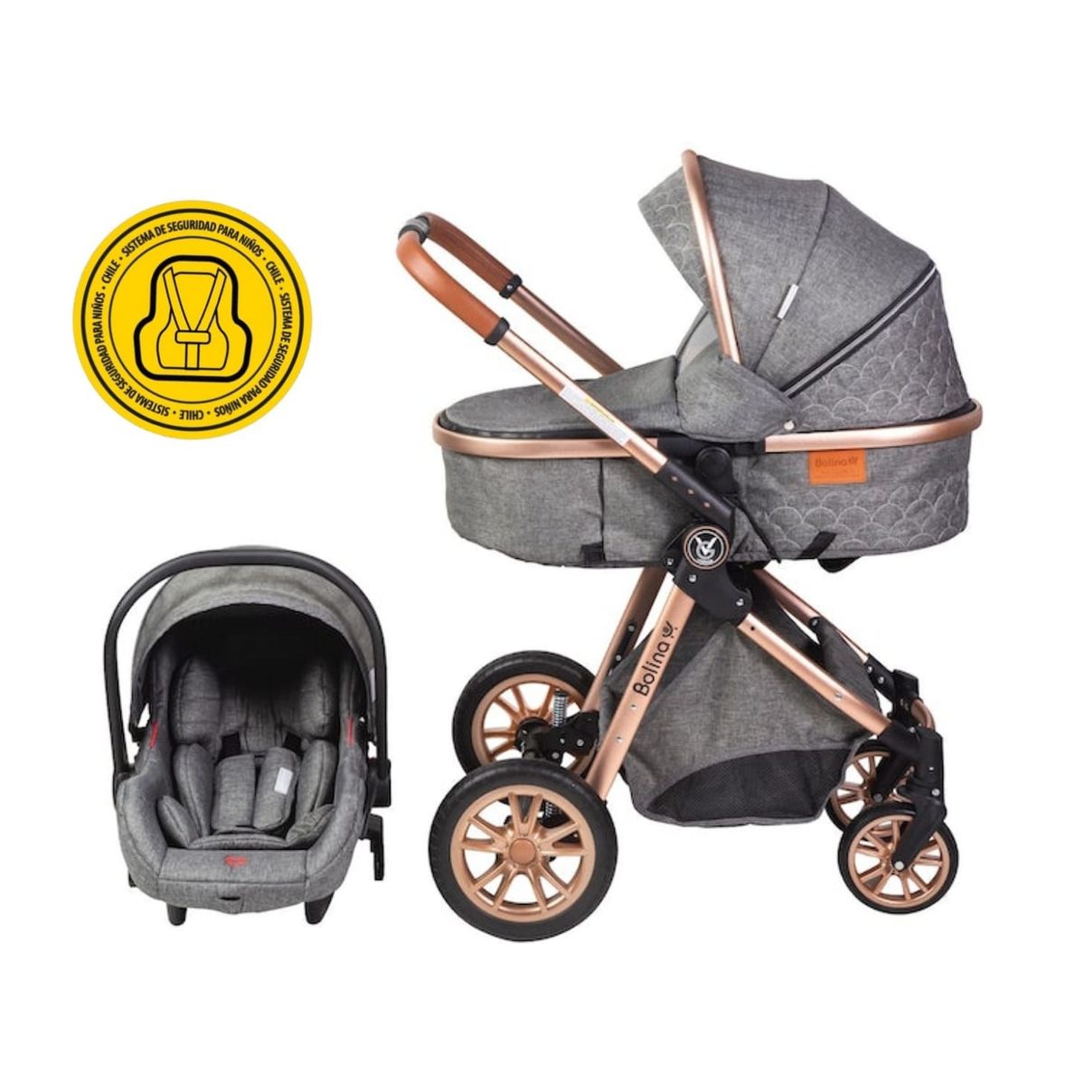 VOYAGE - Coche Travel System Bolina Grey Nuevo
