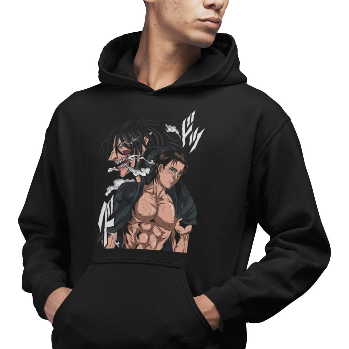 GENERICO - Polerón Animé Shingeki no Kyojin Eren Titán de Ataque
