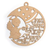 Ángel de La Guarda de Madera MDF