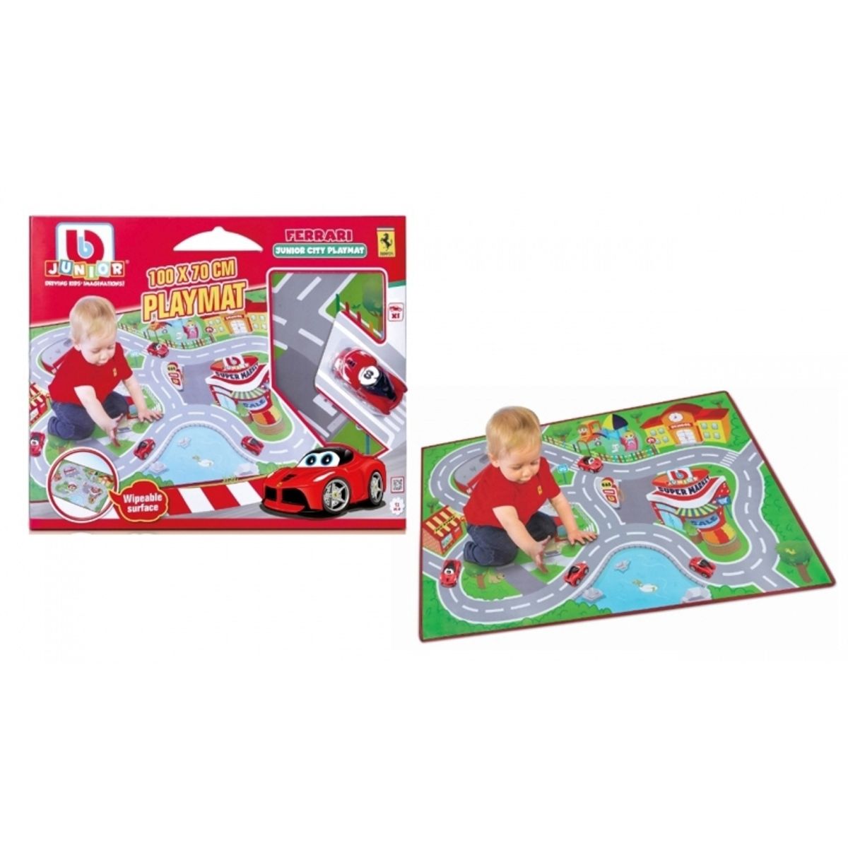BBURAGO - BURAGO 85007 FERRARI JUNIOR CITY PLAY MAT W CAR