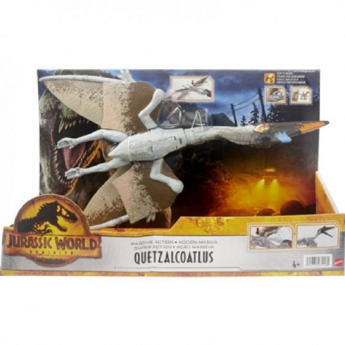 MATTEL - MATTEL HDX48 JURASSIC WORLD QUETZALCOATLUS DINOSAURIO ACCION