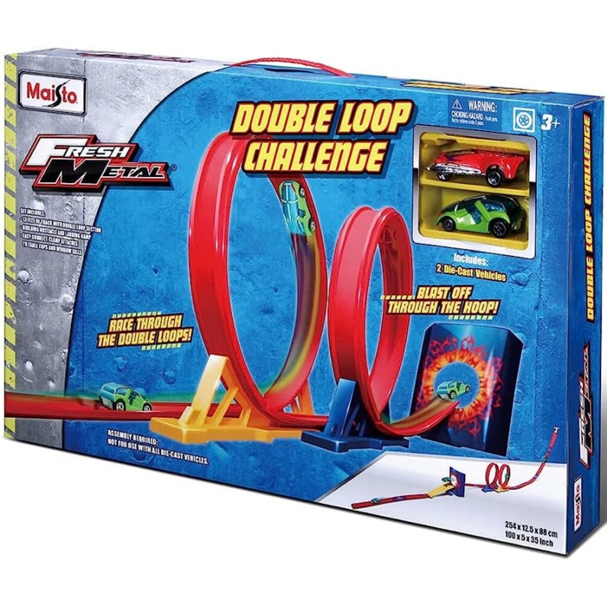 MAISTO - MAISTO 12467 FRESH METAL 100 DINO ADVENTURES DOUBLE LOOP