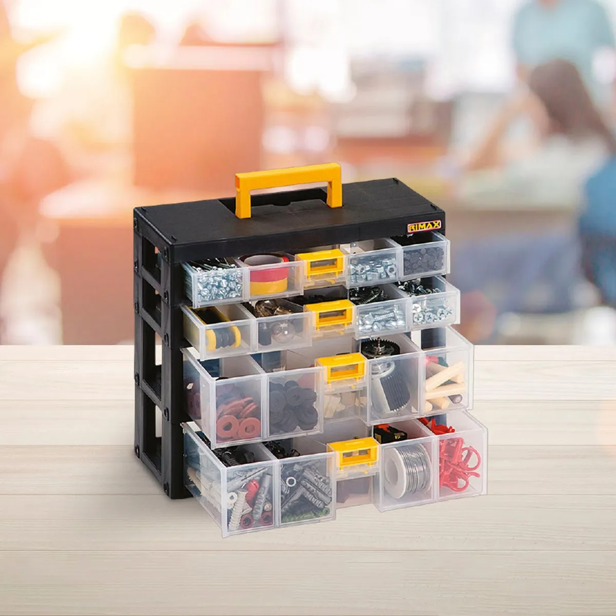 RIMAX - Caja Organizadora Modular 2x2 4 Niveles 31x14x29 cms Rimax