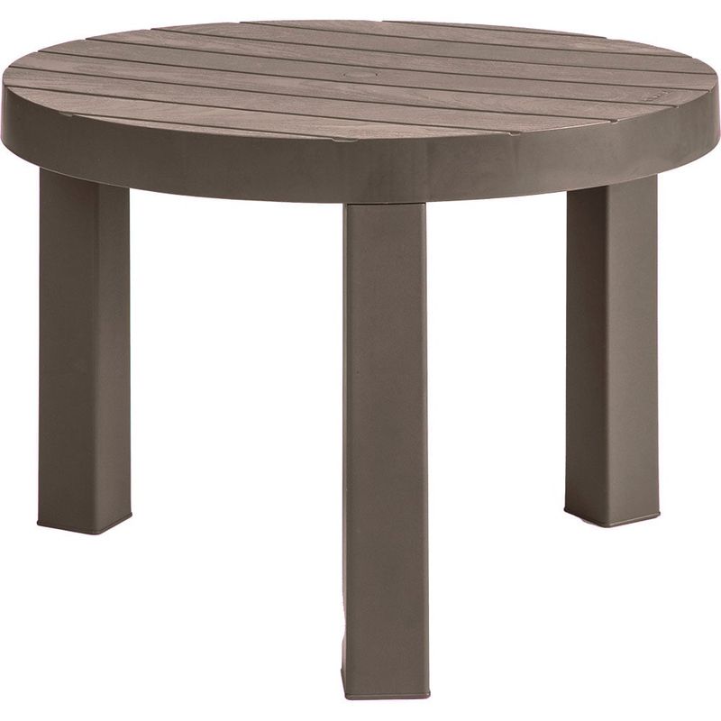 RIMAX - Mesa Auxiliar Redonda Baru Mocca 60x43Cms Rimax