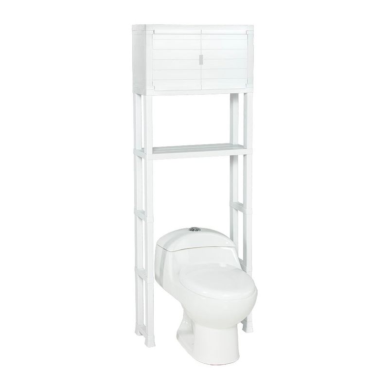 RIMAX - Estante Organizador Para Baño Blanco 61x25x171Cms Rimax