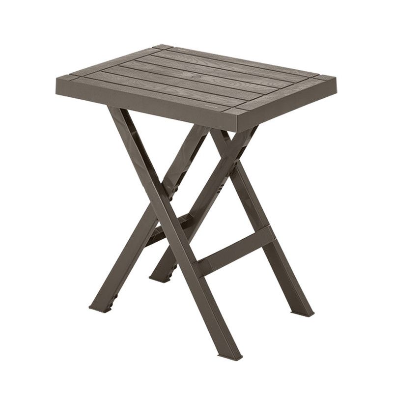 RIMAX - Mesa Plegable Rectangular Baru Mocca 65x50x74cms Rimax