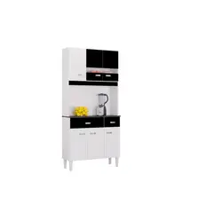 TAHUARI - Mueble de cocina Manu 6 puertas blanco/negro