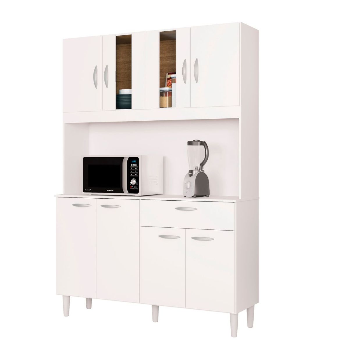 TAHUARI - Mueble de cocina Magda 8 puertas blanco