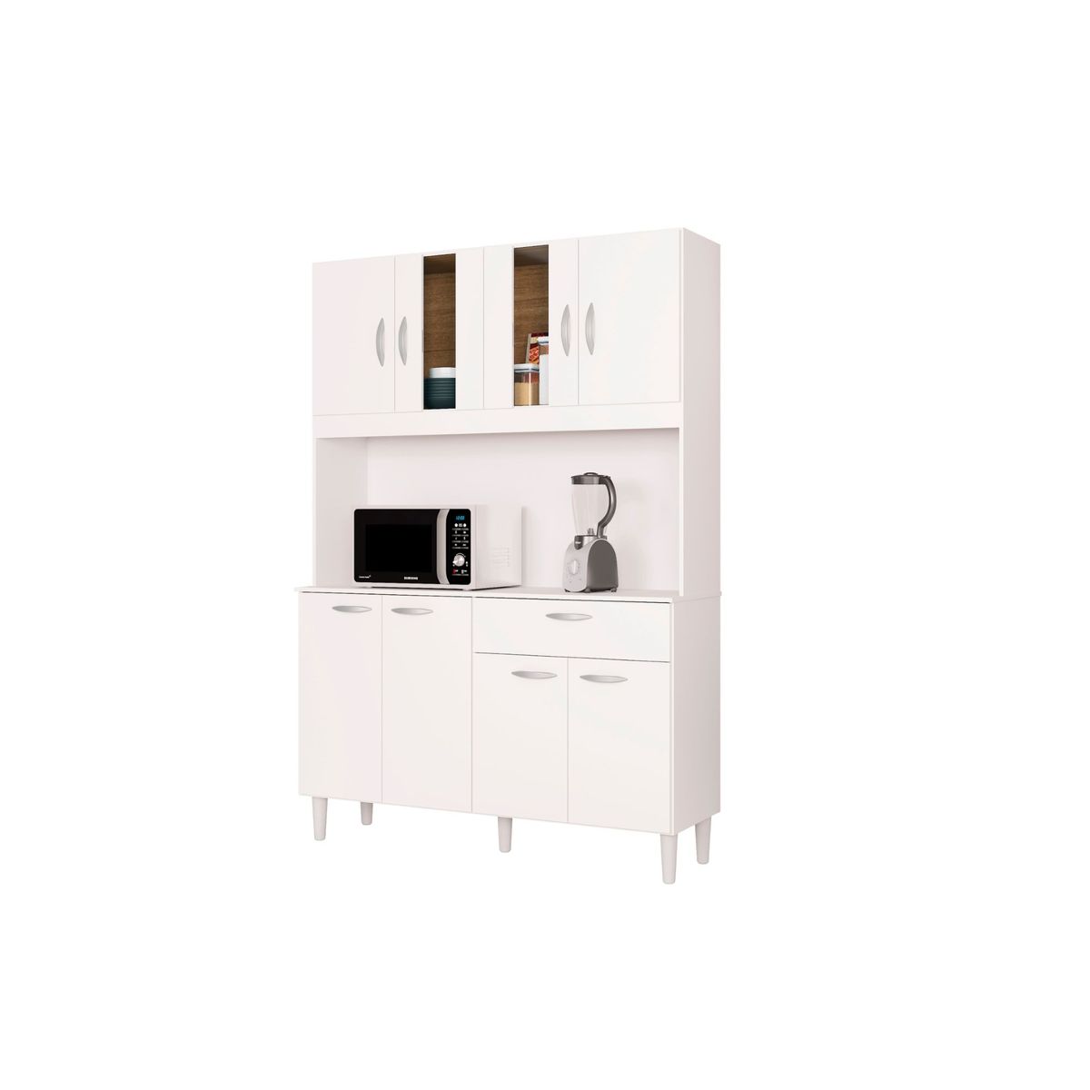 TAHUARI - Mueble de cocina Magda 8 puertas blanco