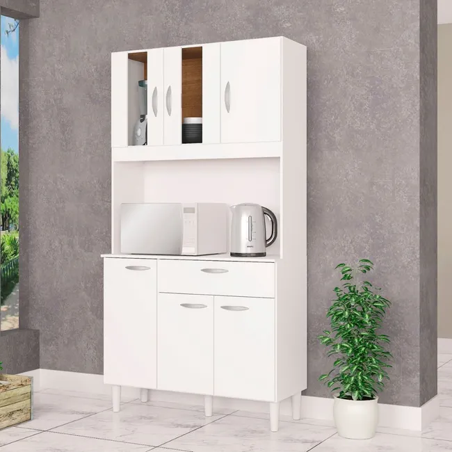 TAHUARI - Mueble de cocina Magda 6 puertas blanco