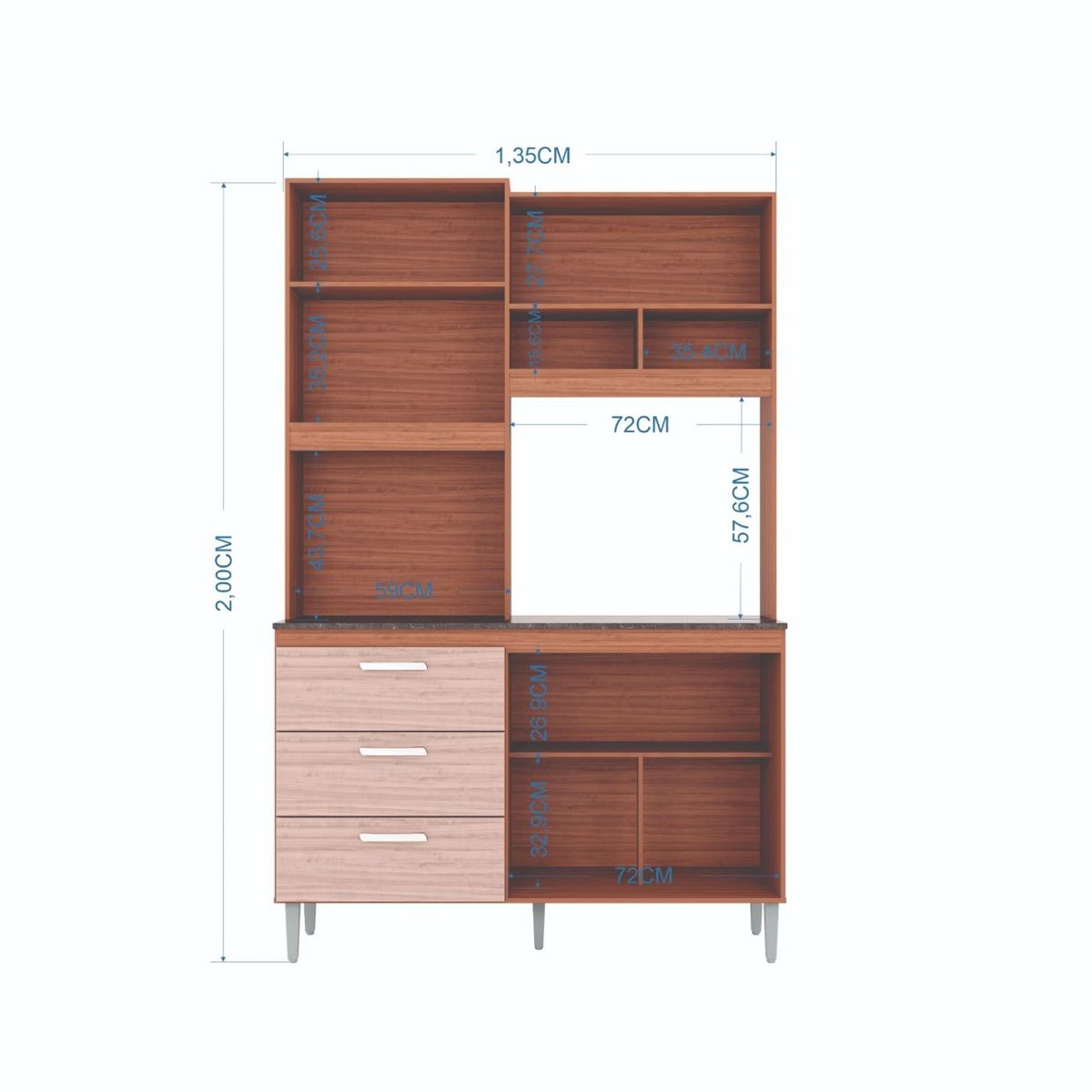 TAHUARI - Mueble de cocina Pilar capuchinoalmendra.