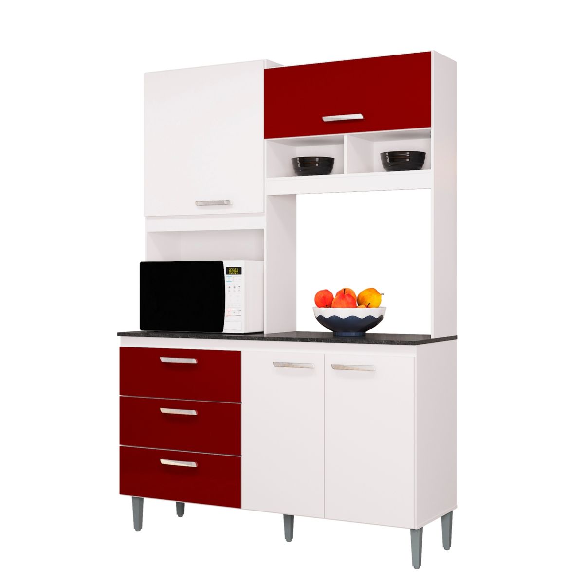 TAHUARI - Mueble de cocina Pilar blancorojo