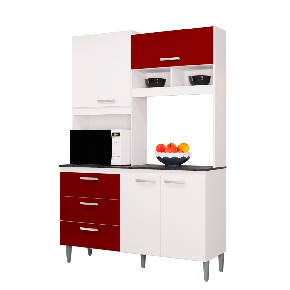 TAHUARI - Mueble de cocina Pilar blancorojo
