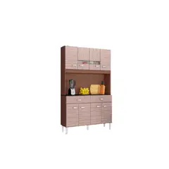 TAHUARI - Mueble de cocina Manu 8 puertas capuchino/almendra
