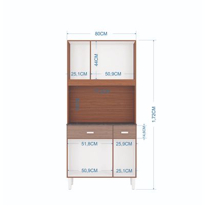 Imagen 2 del producto Mueble de cocina Manu 6 puertas capuchino/almendra