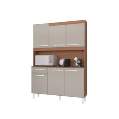 TAHUARI - Mueble de cocina Carine 6 puertas capuchino off white