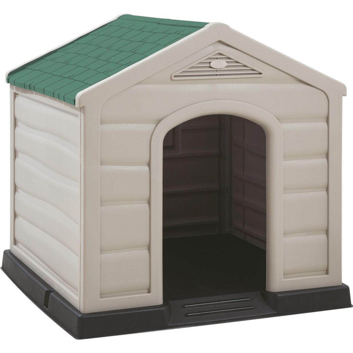 RIMAX - Casa Para Perro Grande Taupe Techo Verde 92x90x89 cms Rimax