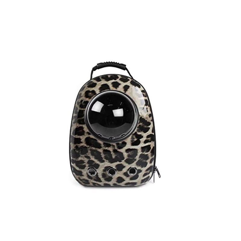 GENERICO - Mochila Bolso Transportes Transparente Mascotas Leopardo