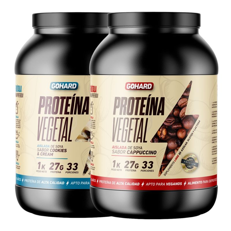 GOHARD - PACK PROTEINAS GOHARD 2KG TOTAL 66SV COOKIES AND CREAM - CAPUCCINO