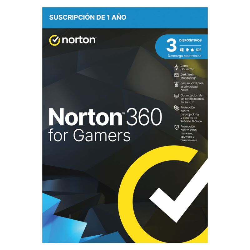 NORTON - Norton 360 para Gamers - 3 Dispositivos