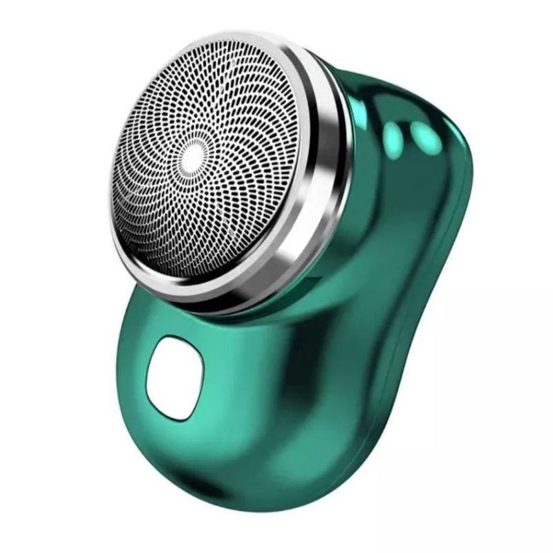GENERICO - Mini Recortador Afeitadora Para Hombres Portátil Cable Usb Verde