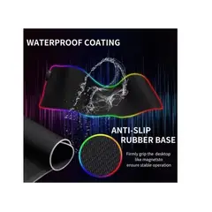GENERICO - Mouse Pad Gamer Alfombrilla Antideslizante Luz Led Rgb 80x30