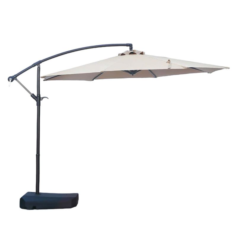 CRUSEC - Toldo Quitasol Parasol Lateral 3 M Sombrilla Color Blanco