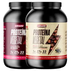 GOHARD - PACK PROTEINAS 2KG TOTAL 66SV CAPUCCINO -FRUTOS DEL BOSQUE