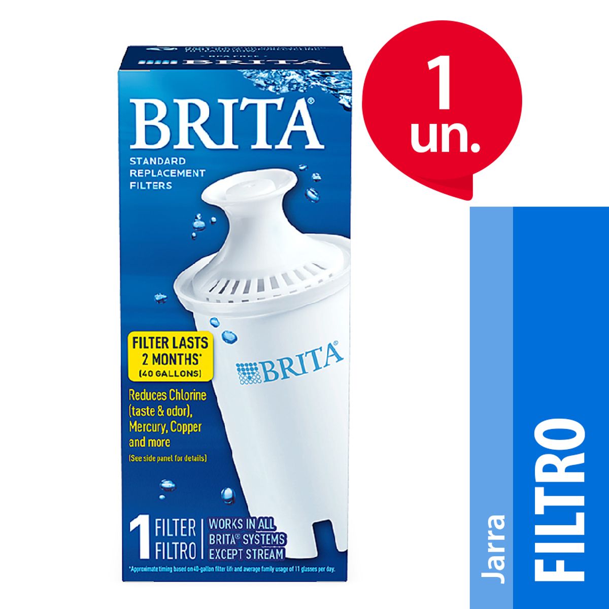 BRITA - Filtro de Agua Brita 1 un