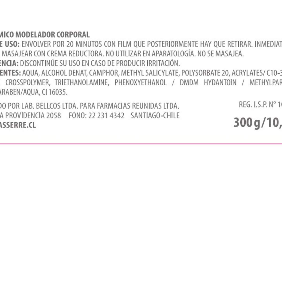 LASSERRE COSMETIQUE - Gel Térmico Modelador Corporal Lasserre Cosmétique