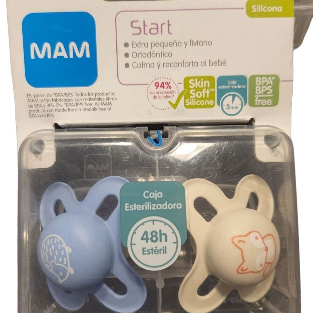 PHILIPS - Chupete Mam Start 0/2 meses silicona ortodontico spin