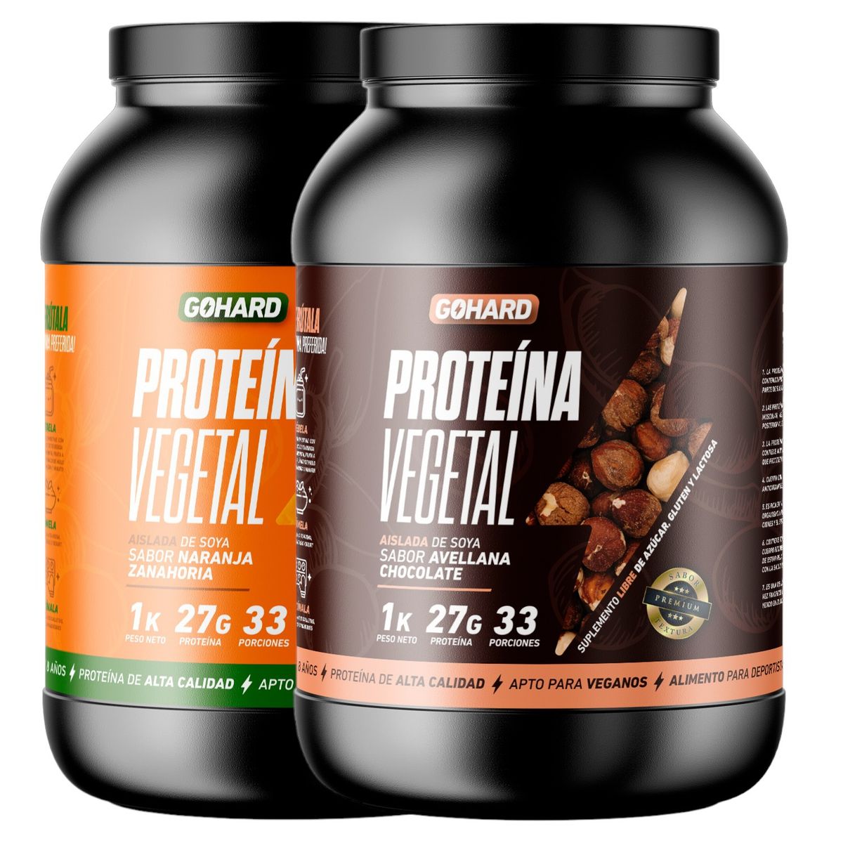 GOHARD - PACK PROTEINAS GOHARD 2KG TOTAL NZANAHORIA - CHOCOLATE AVELLANA