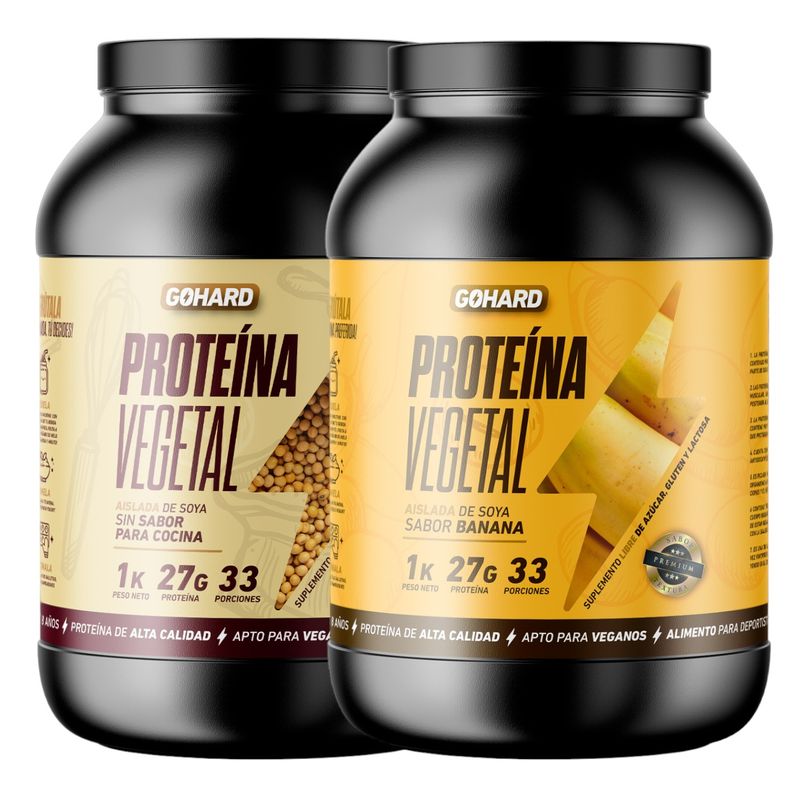 GOHARD - PACK PROTEINAS GOHARD 2KG TOTAL SIN SABOR - PLATANO