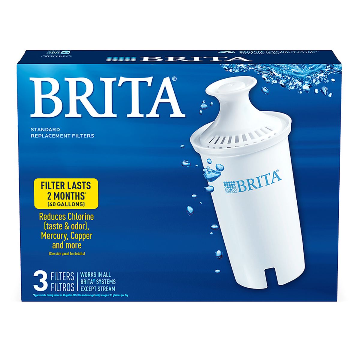 BRITA - Filtro de Agua Brita 3 un