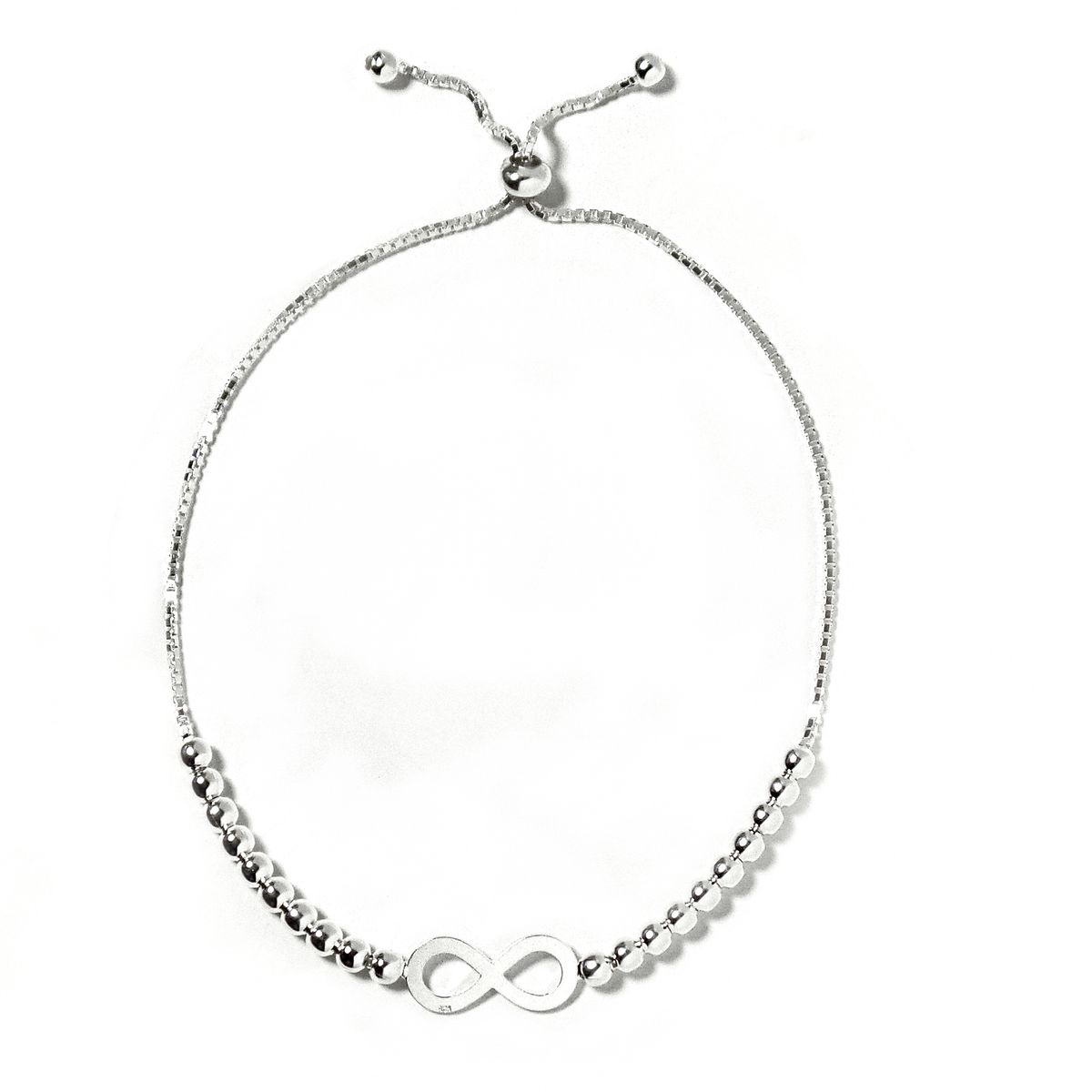 COGGIOLA - Pulsera infinito bolitas Plata Fina 925