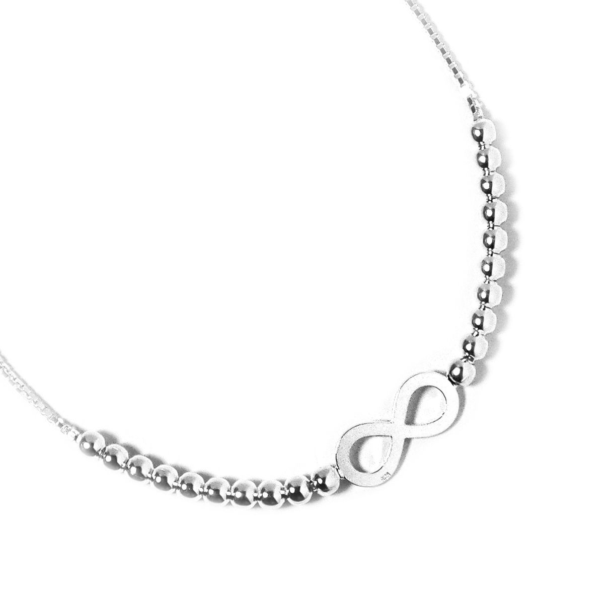 COGGIOLA - Pulsera infinito bolitas Plata Fina 925