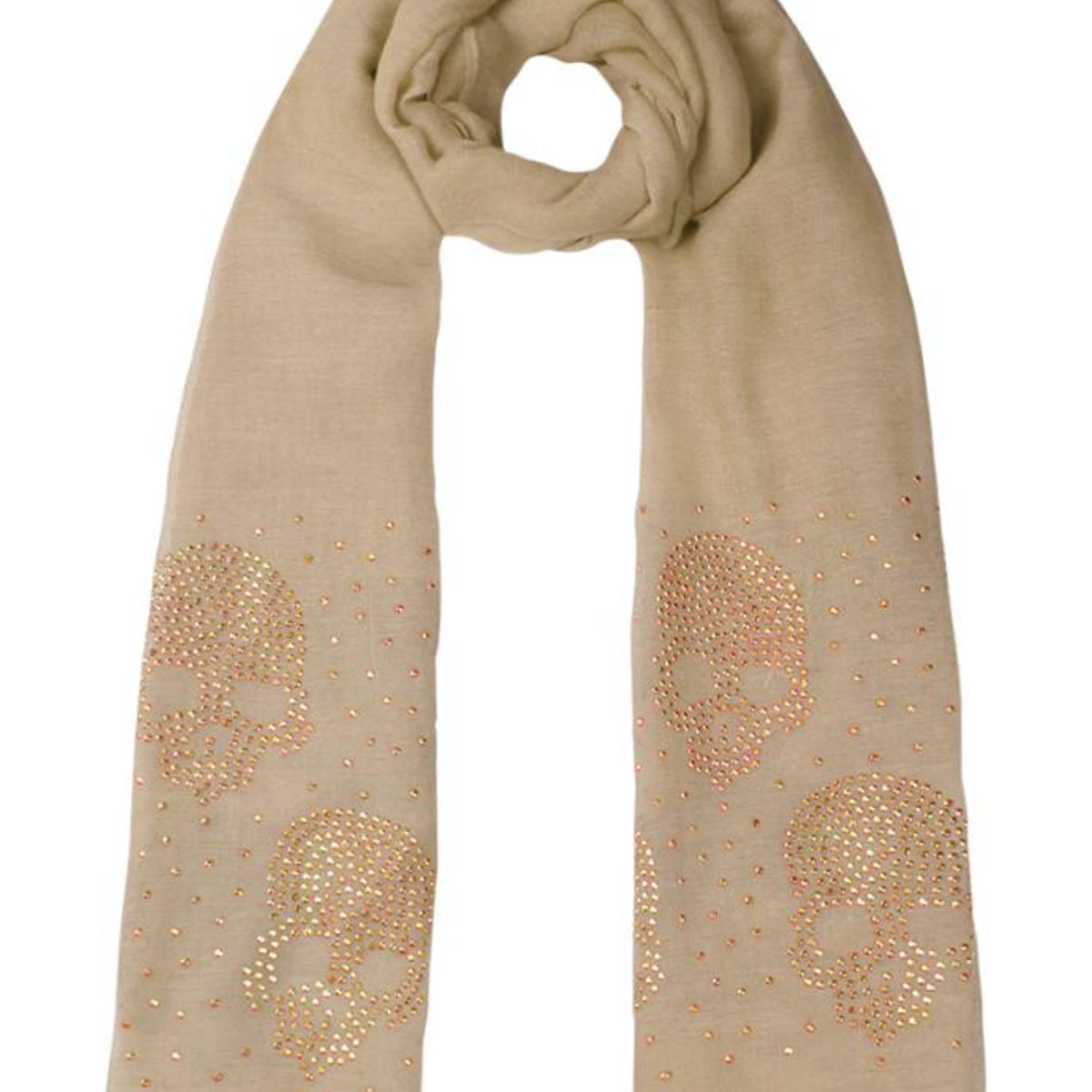 KUBAYOFF - Pañuelo calaveras Doro beige KUBAYOFF