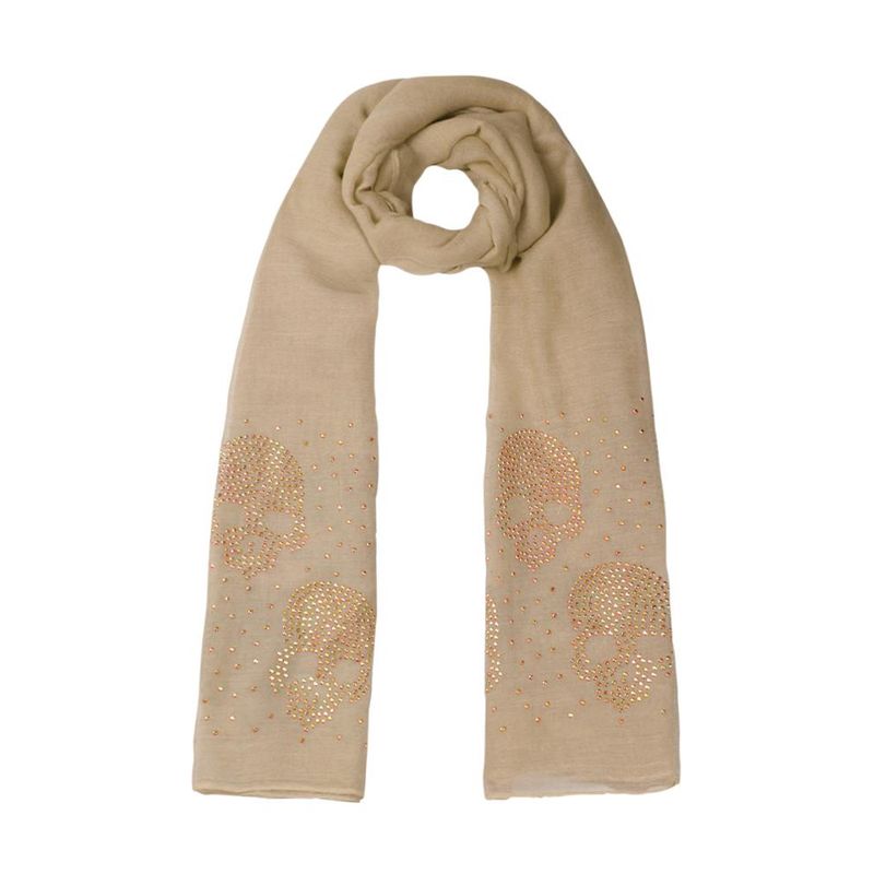 KUBAYOFF - Pañuelo calaveras Doro beige KUBAYOFF