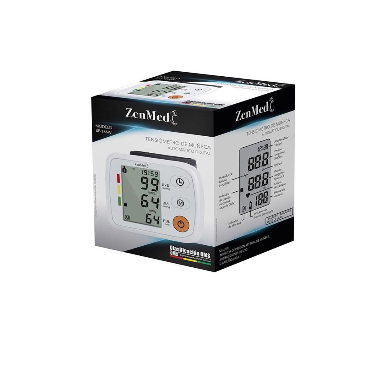 GENERICO - Tensiometro De Muñeca Bp-186w Zenmed