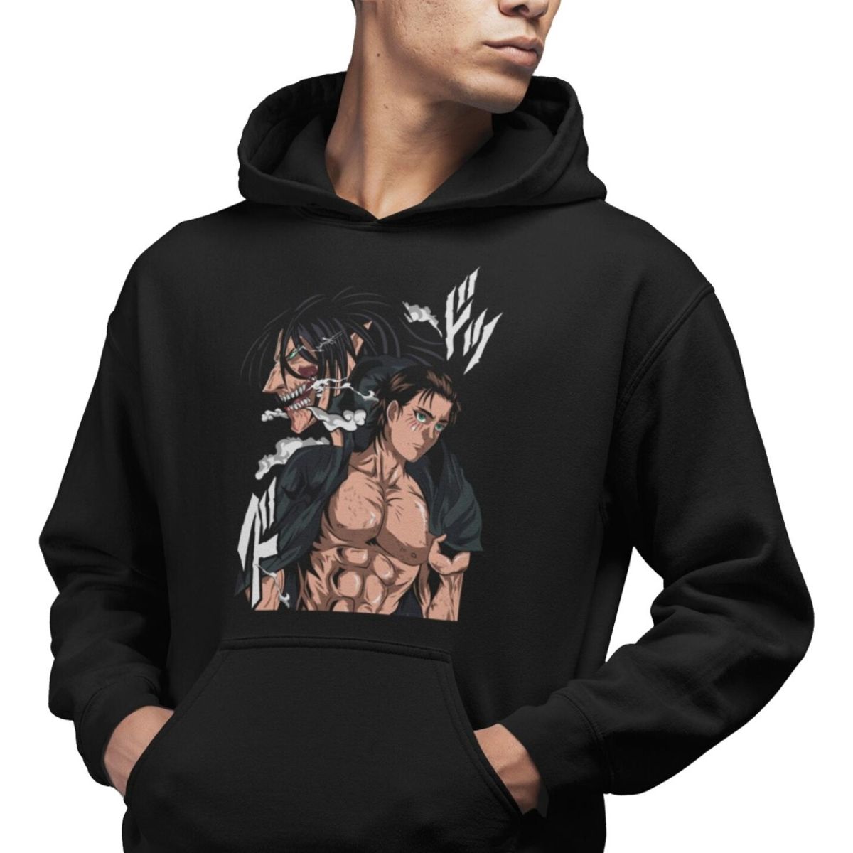 GENERICO - Polerón Animé Shingeki no Kyojin Eren Titán de Ataque