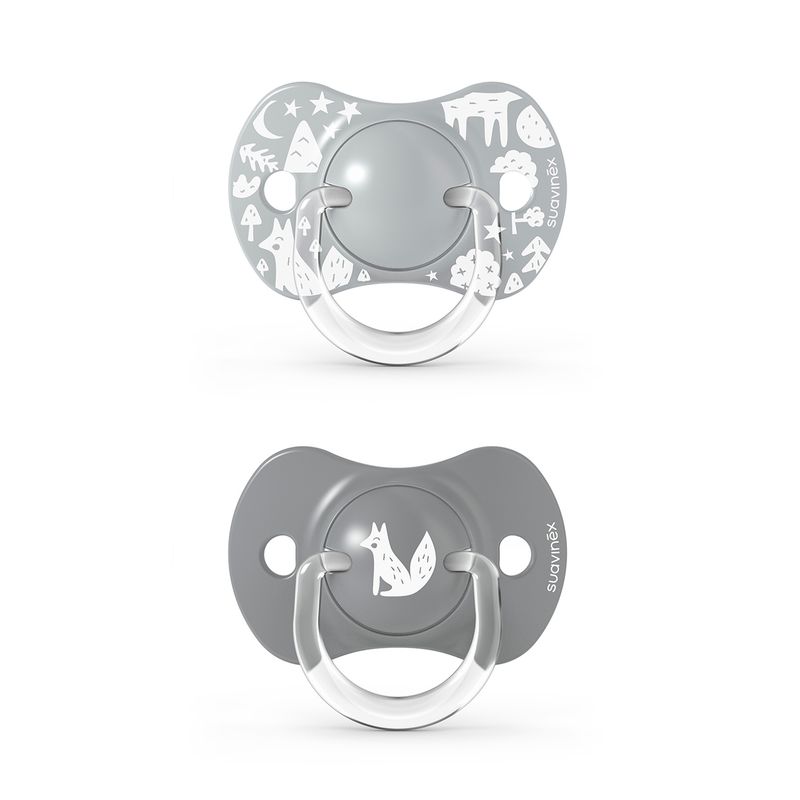 SUAVINEX - CHUPETE FISIOLOGICO SILICONA 6-18 MESES 2 UN FOX GRIS