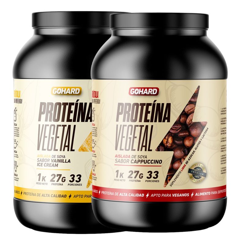 GOHARD - PACK PROTEINAS GOHARD 2KG TOTAL 66SV VAINILLA - CAPUCCINO